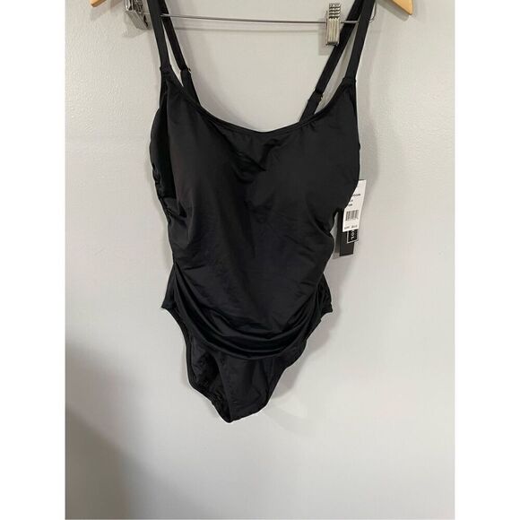 Brand New La Blanca Plus Size Island Goddess Lingerie Mio One-Piece Black 16W - Picture 1 of 5